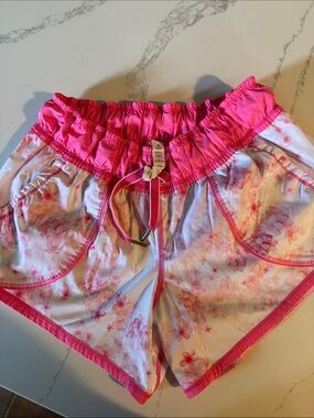 lululemon athletica Pink Floral Athletic Shorts